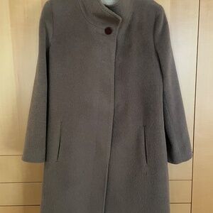 Fluerette Alpaca Wool Coat, Taupe Size 8